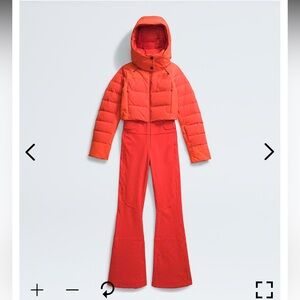 North Face Off The Clock One Piece skisuit Fiery Red - Medium NWT